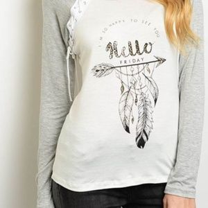Hello Friday Long Sleeve Top